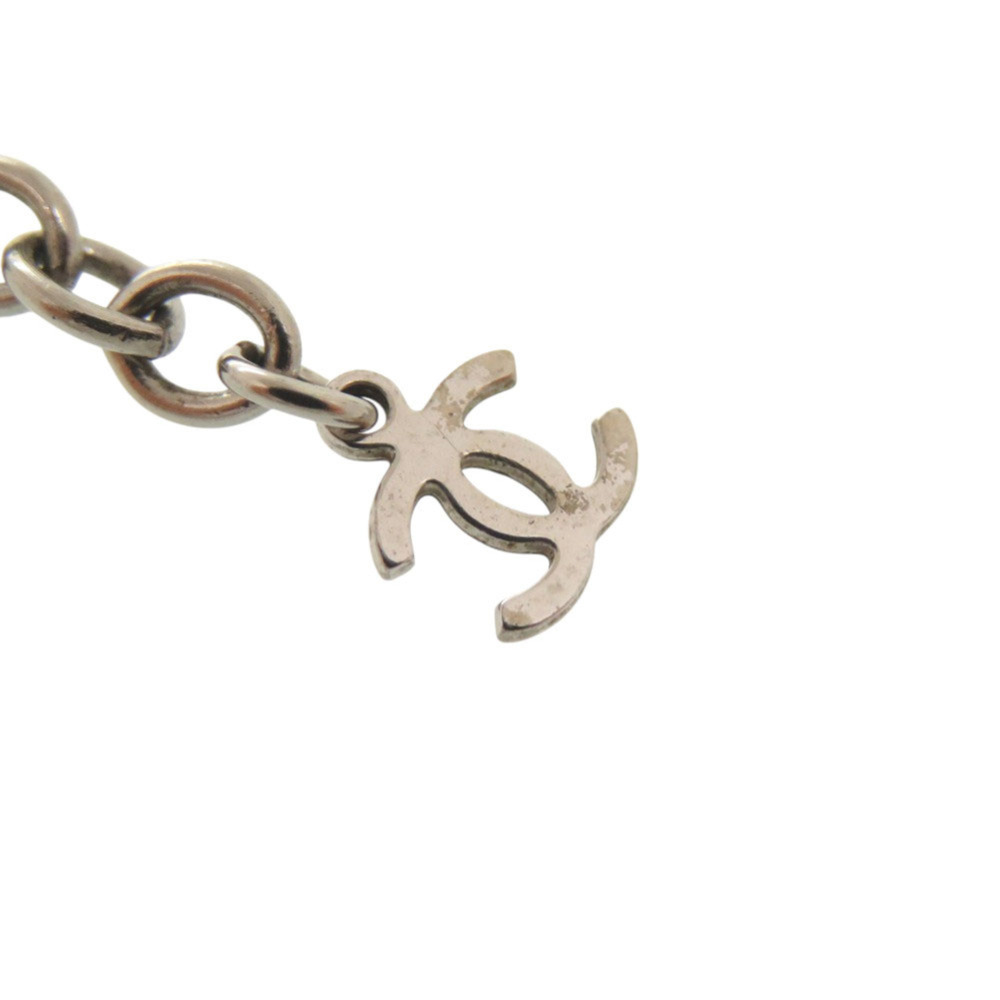 CHANEL Silver Pearl Logo Necklace - Picture 4 of 6